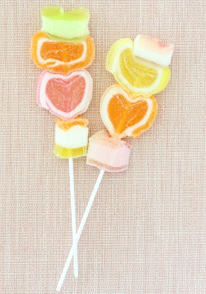 Colorful jelly candy stick — Stock Photo, Image