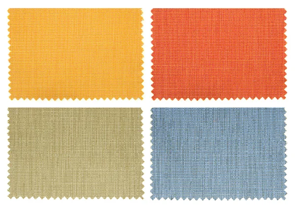 Set of fabric swatch samples texture — Stock Photo, Image