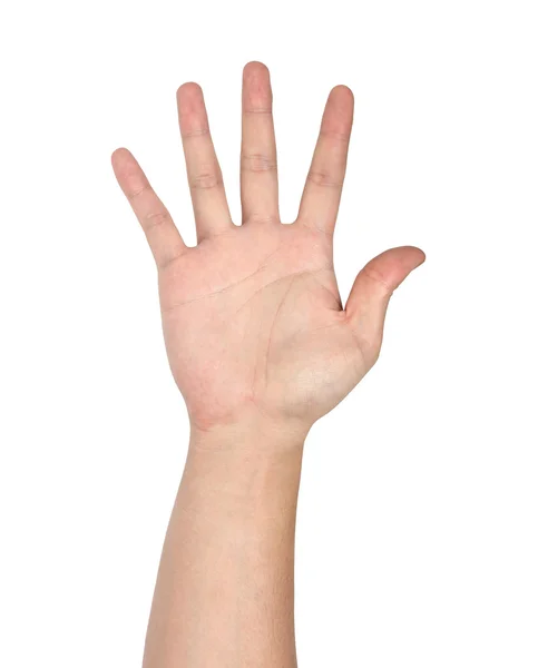 Símbolo da mão isolado no fundo branco — Fotografia de Stock