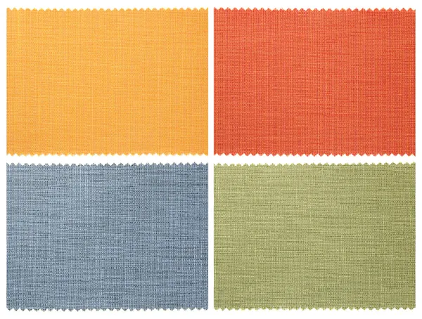 Conjunto de amostras de tecido swatch textura — Fotografia de Stock