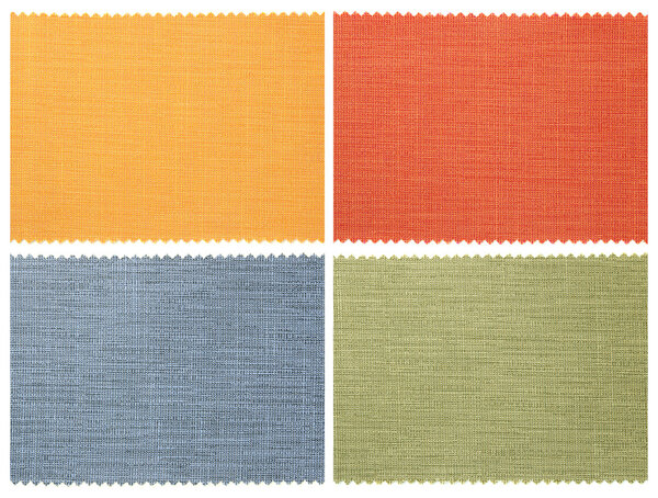 Set of fabric swatch samples texture
