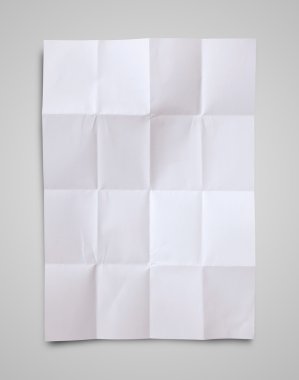 Folded paper with clipping path clipart