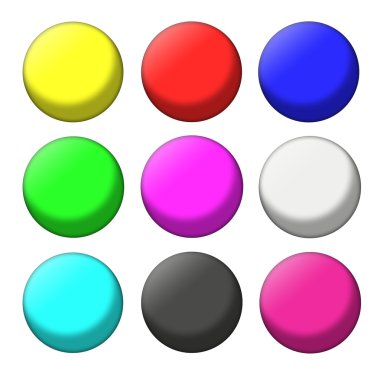 Color balls set clipart