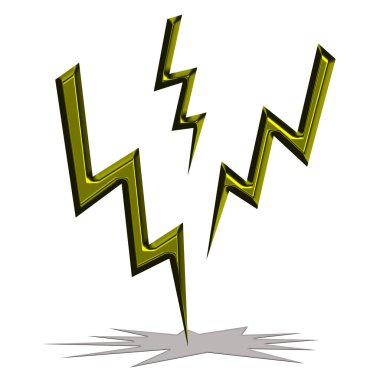 Powerful lighting symbol on white background clipart