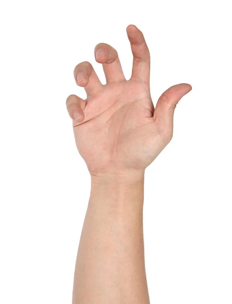 Handzeichen isoliert auf weißem Hintergrund — Stockfoto