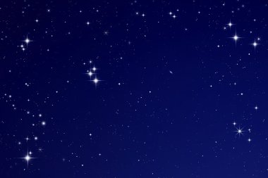 Stars in the night sky clipart