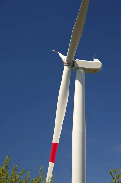 Wind energy,white turbine — Stock Photo, Image