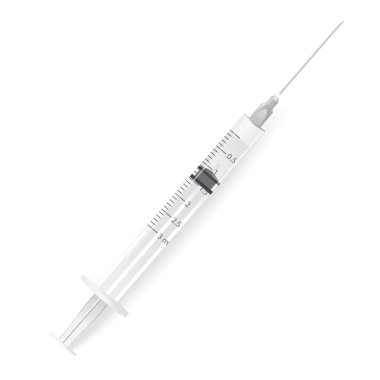 Syringe illustration isolated on white