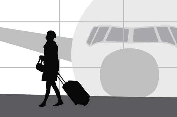 stock image Woman in airport