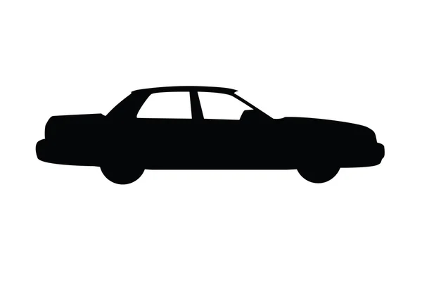 City sedan silhouette — Stock Photo, Image