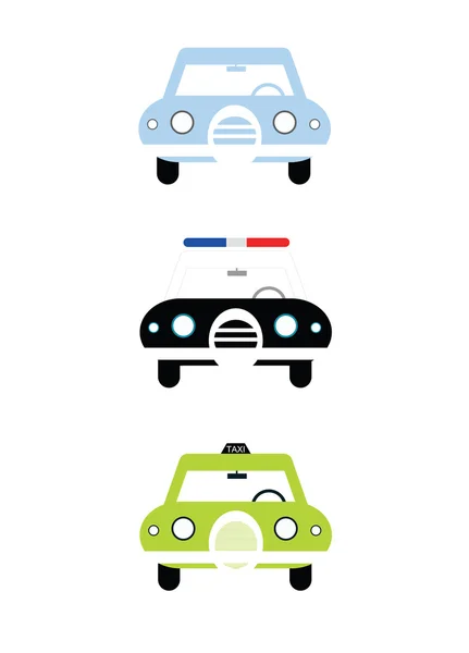 City cars illustration vue de face — Photo