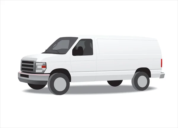 Dostawy biały van — Zdjęcie stockowe
