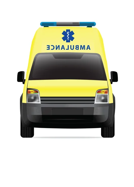Желтая машина скорой помощи — стоковое фото