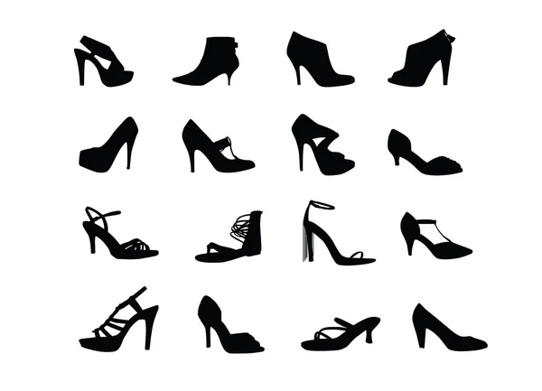 Sylwetki kobiet pięty butów — Zdjęcie stockowe