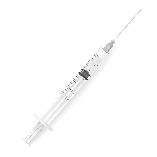 Syringe illustration isolated on white — Stock fotografie