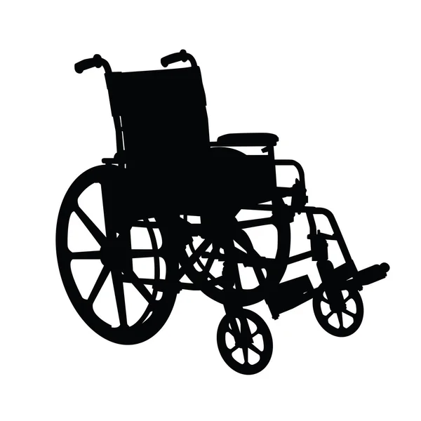 Wózek inwalidzki sylwetka — Zdjęcie stockowe