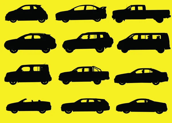 Cars silhouettes — Stock Photo, Image