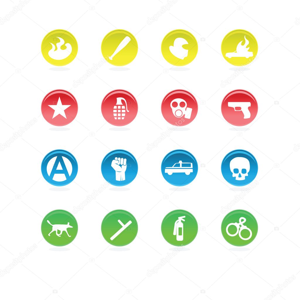 Protest icons color