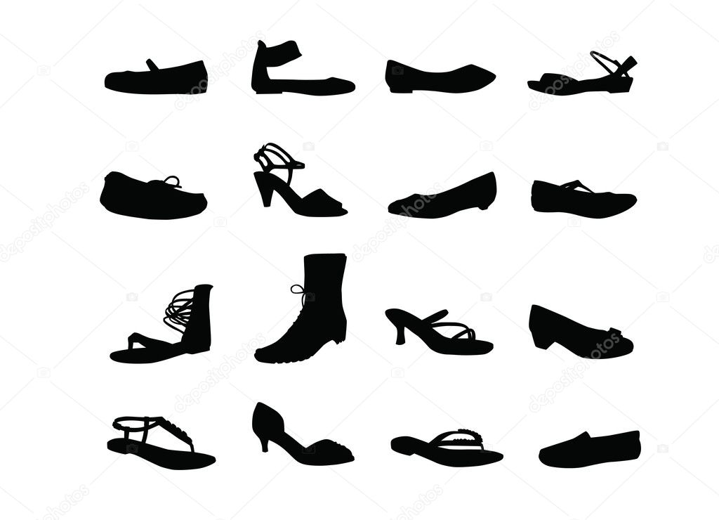 Women casual shoes silhouettes