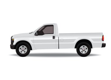Pick-up truck small isolated on white clipart