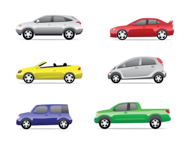 Cars icons set 2 clipart