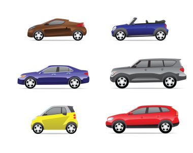 Cars icons set 3 clipart