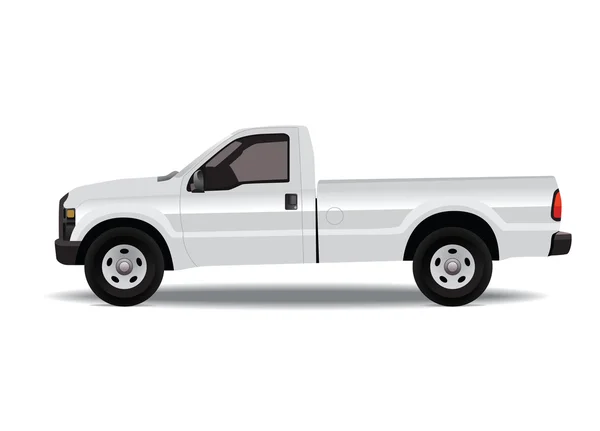 Pick-up caminhão pequeno isolado em branco — Vetor de Stock