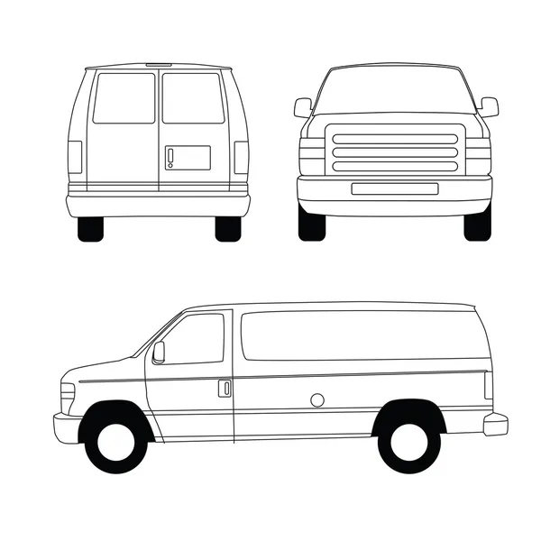 Схема доставки фургона 2 — стоковый вектор