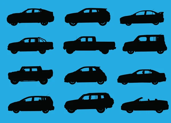 Silhouettes de voitures partie 4 — Image vectorielle