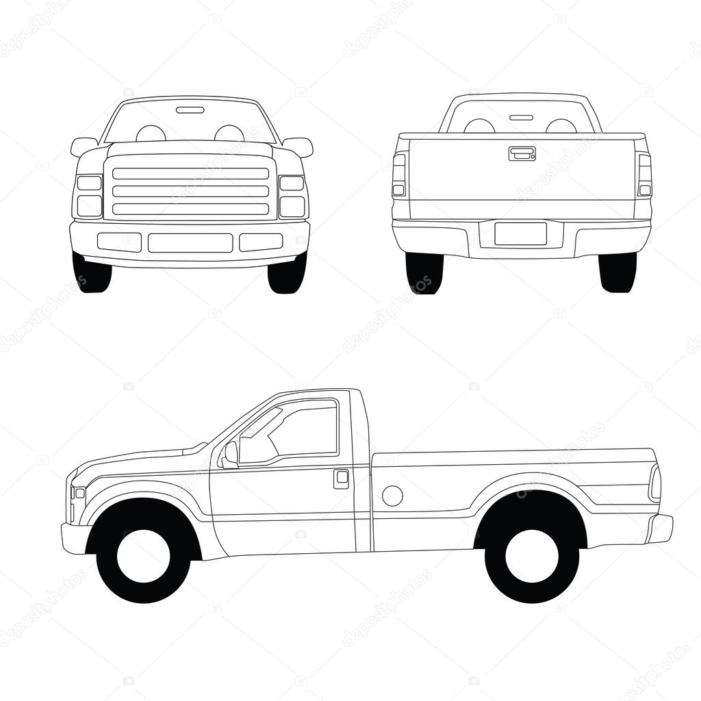 Pick-up truck blueprint