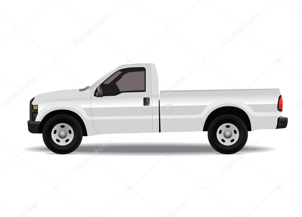 Pick-up truck small isolated on white