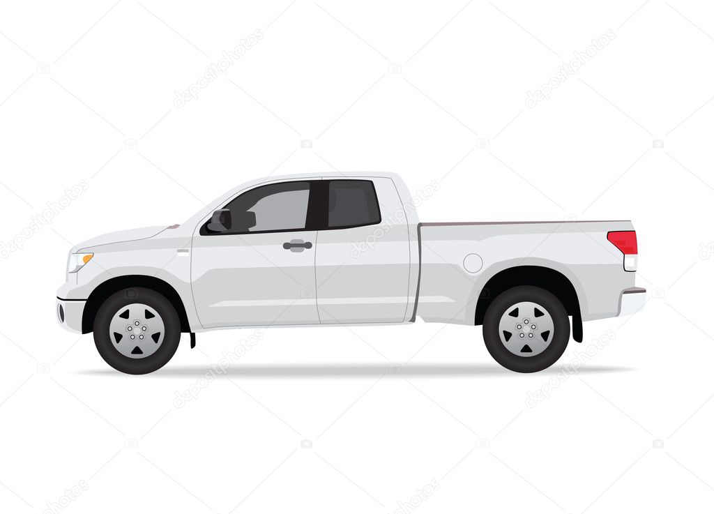 Pick-up truck isolated