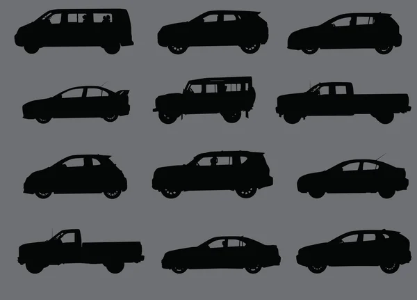 Auto's silhouetten deel 3 — Stockfoto