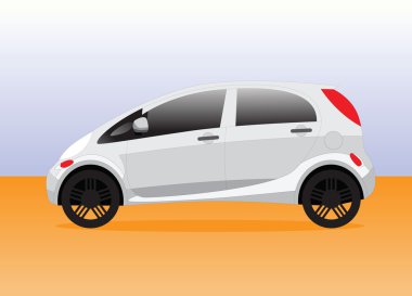 Small compact city car vector illustration clipart