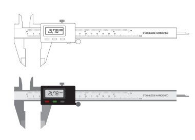 Vernier caliper digital tool vector illustration clipart