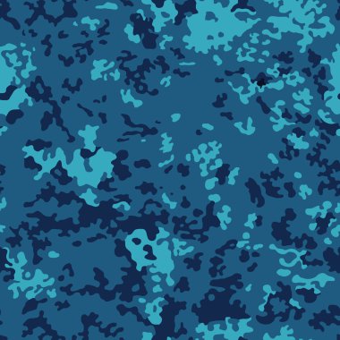 Sea marine camouflage seamless pattern