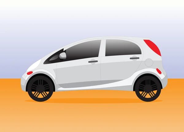 Pequeña ciudad compacta coche vector ilustración — Vector de stock