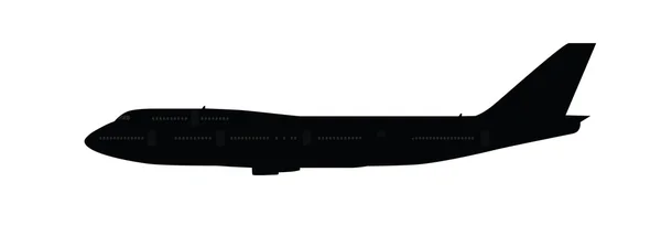 Einzelne große Flugzeug-Silhouette — Stockvektor