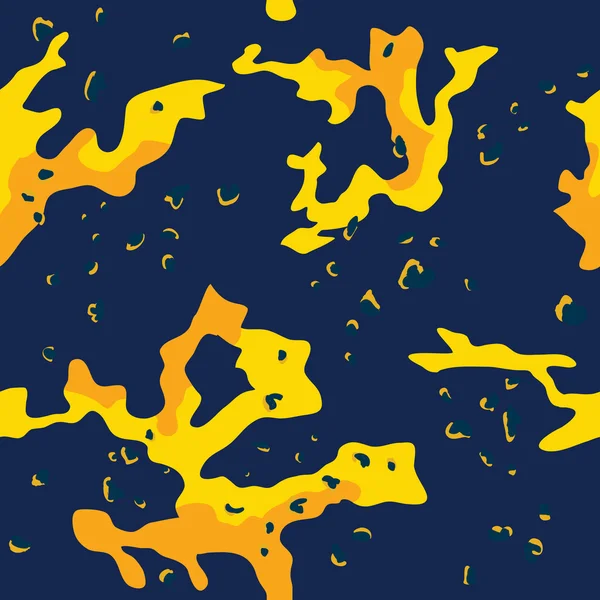 Blue and yellow stains seamless pattern — ストックベクタ