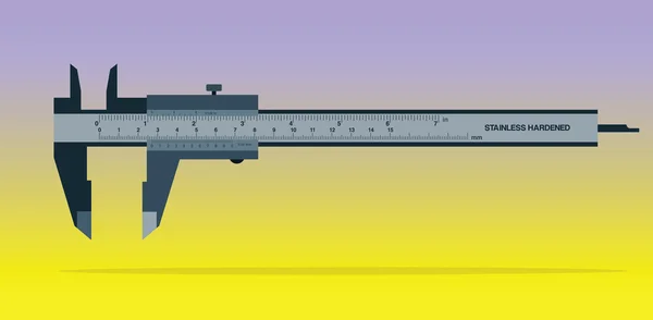 Vernier caliper työkalu eristetty väri tausta — vektorikuva