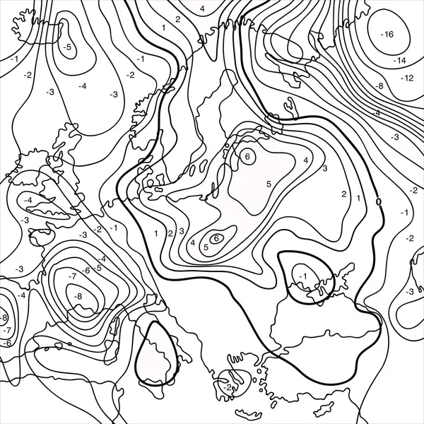 แผนที่แสดงการไหลของอุณหภูมิโลก — ภาพเวกเตอร์สต็อก