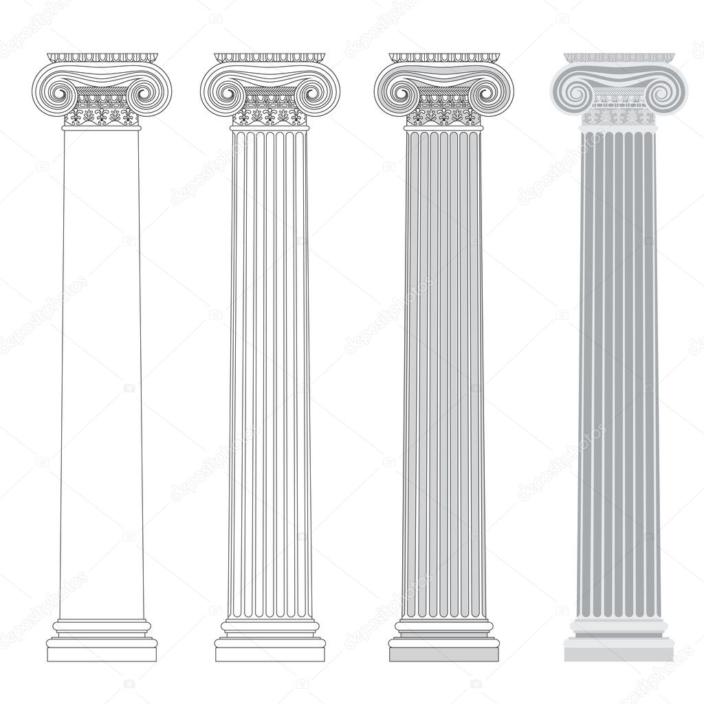 Ionic column — Stock Vector © lkeskinen0 #12180817