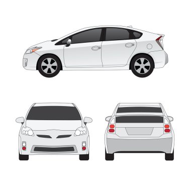 Medium size city car vector illustration clipart