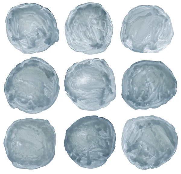 Conjunto de diferentes acuarelas pintadas a mano círculo, formas, formas — Foto de Stock