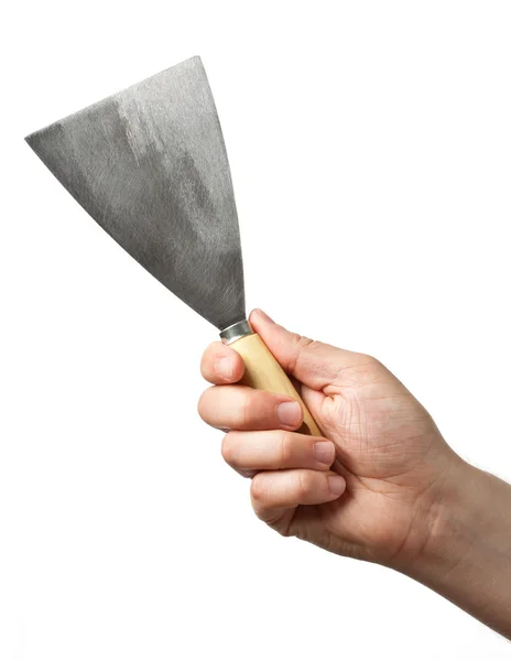 Mão com faca de vidraceiro — Fotografia de Stock