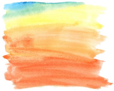 Abstract colorful watercolor brush strokes, may be used as background clipart