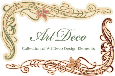 Art Deco Design Element - Corner clipart