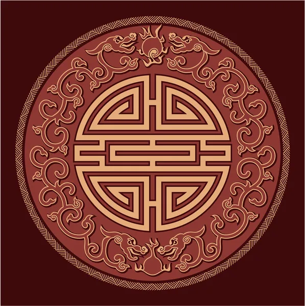 Orientalisches Feng-Shui-Muster — Stockvektor