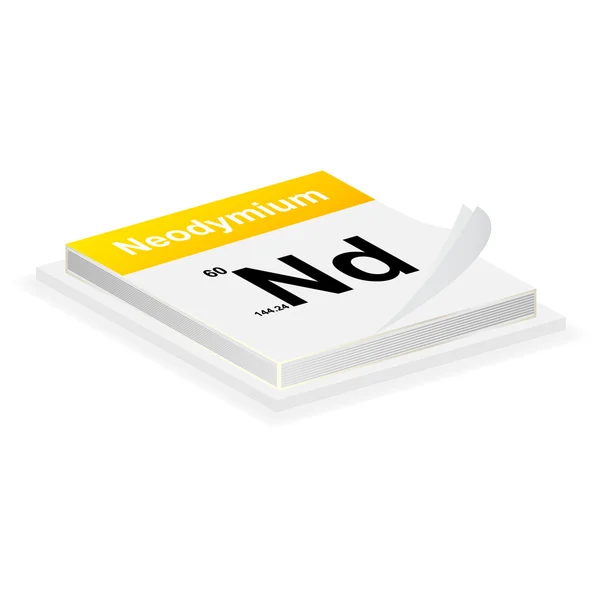 Neodymium button — Stock Vector