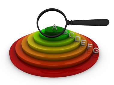 Chart with energy classification clipart